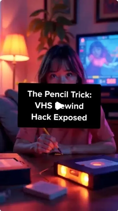 The pencil trick: Rewind Hack Remember fixing the VHS tapes with a pencil? That was peak Gen x ingenuity if you know you know.#genx #vhs #nostalgia #retrohacks #oldschoolcool