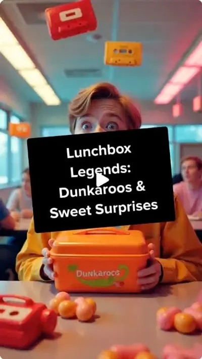 Lunchbox Legends: Dunkaroos & Sweet Surprises. Did your lunchbox hold the holy grail of snacks? Let’s rewind to the era of Dunkaroos and sugar-fueled trades. #GenX #Nostalgia #LunchboxMemories #Dunkaroos #80sKids #RetroSnacks #SchoolDays