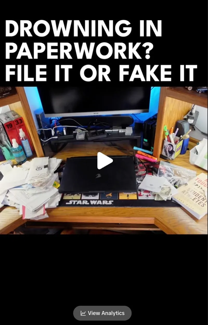 n X approved hack for decluttering your desk and finding lost hope in your paperwork pile, watch this review. Maximize your space, save time, and laugh a little at the grind. Perfect for office, home, students, and anyone fighting for folder frustration. #declutter #adulting #paperwork #organization